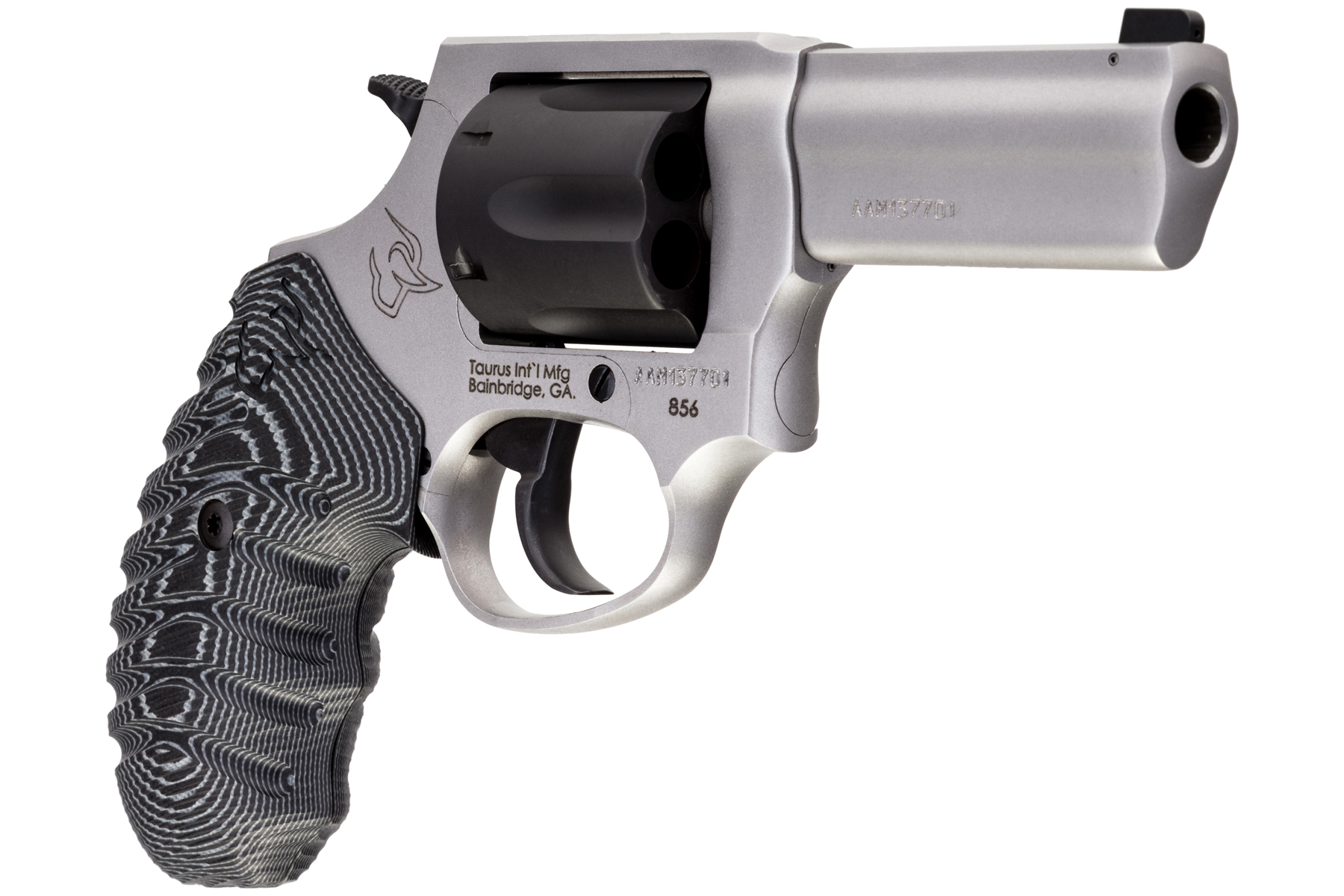 Taurus Defender 856 38 Spl +P Matte Stainless 3.00 in. VZ Black/Gray