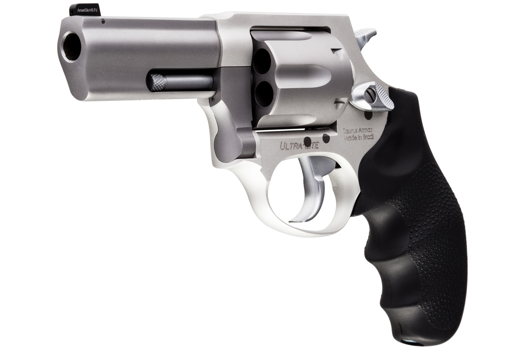 Taurus Defender 856 38 Spl +P Matte Stainless Ultra-Lite 3.00 in. Hogue Rubber