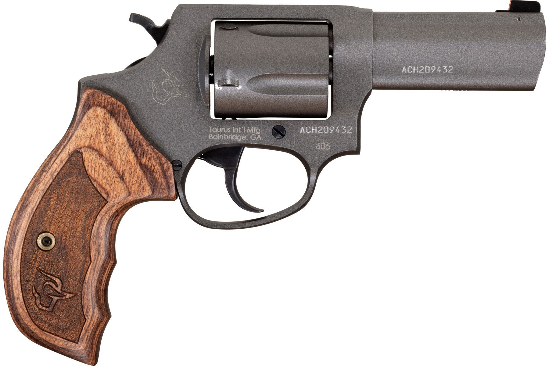 Taurus Defender 605 357 Mag / 38 Spl +P Tungsten Cerakote 3.00 in. Altamont Grip